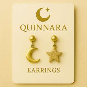 Moon and Star Earrings